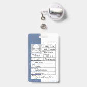 Klassisches Abzeichen Ausweis (Rückseite mit Ausziehbar)