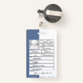 Klassisches Abzeichen Ausweis (Rückseite mit Rechteck)