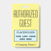 Klassisches Abzeichen "AUTHORIZED GUEST" Ausweis (Rückseite)
