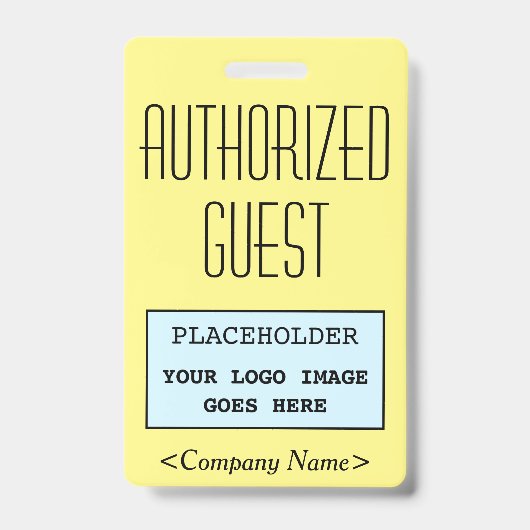 Klassisches Abzeichen "AUTHORIZED GUEST" Ausweis (Vorderseite)