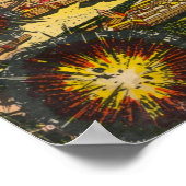 Klassisches Advanture-Comic aus dem Atomkrieg Poster (Ecke)