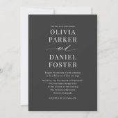 Klassisches All in One QR Code Elegante Hochzeit Einladung (Vorderseite)