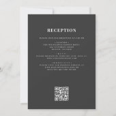 Klassisches All in One QR Code Elegante Hochzeit Einladung (Rückseite)