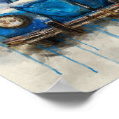 Klassisches altes Blue-Poster Poster (Ecke)