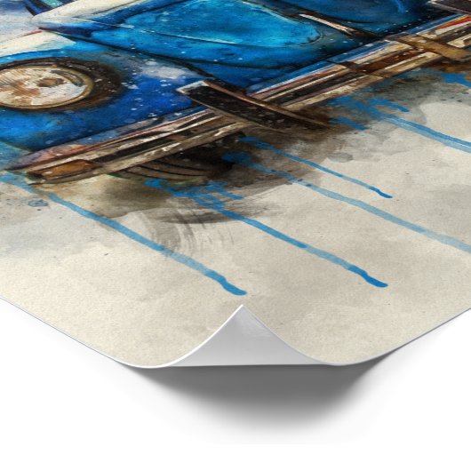 Klassisches altes Blue-Poster Poster (Ecke)