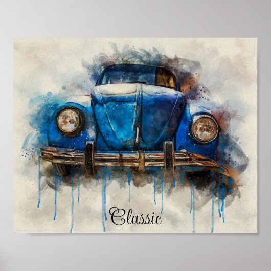 Klassisches altes Blue-Poster Poster (Vorne)