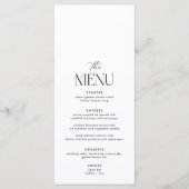 Klassisches Altes Geld Hochzeit Menükarte (Vorderseite)