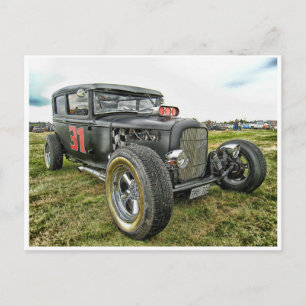 Klassisches altes Hotrod-Vintage-Fahrzeug Auto Postkarte