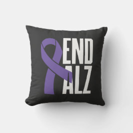 Klassisches ALZ-Endbewusstsein und Lila Band Kissen