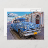 Klassisches amerikanisches Auto in Cienfuegos, Kub Postkarte (Vorne/Hinten)
