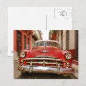 Klassisches amerikanisches Auto in den Straßen von Postkarte (Vorne/Hinten)