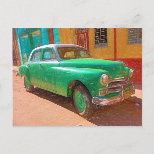 Klassisches amerikanisches Auto in Havanna, kubani Postkarte (Vorderseite)