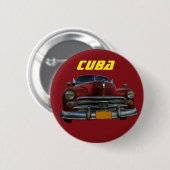 Klassisches amerikanisches Auto in Vinales, Kuba Button (Vorne & Hinten)