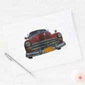 Klassisches amerikanisches Auto in Vinales, Kuba Ovaler Aufkleber (Umschlag)