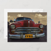 Klassisches amerikanisches Auto in Vinales, Kuba Postkarte (Vorne/Hinten)
