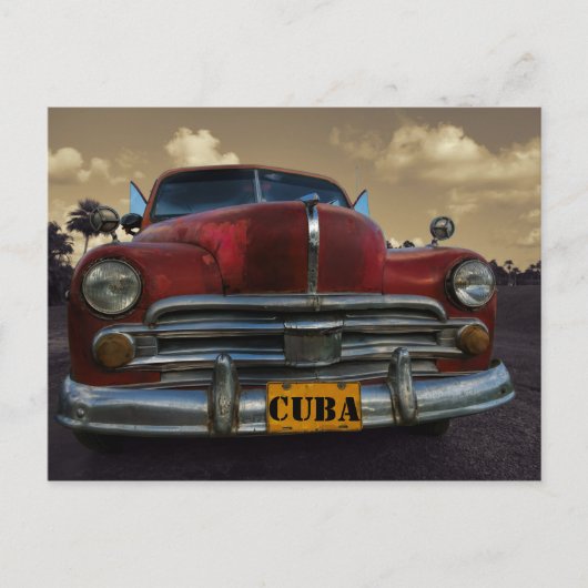 Klassisches amerikanisches Auto in Vinales, Kuba Postkarte (Vorderseite)