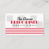 Klassisches amerikanisches Restaurant im Retro-Sti Visitenkarte (Vorderseite)