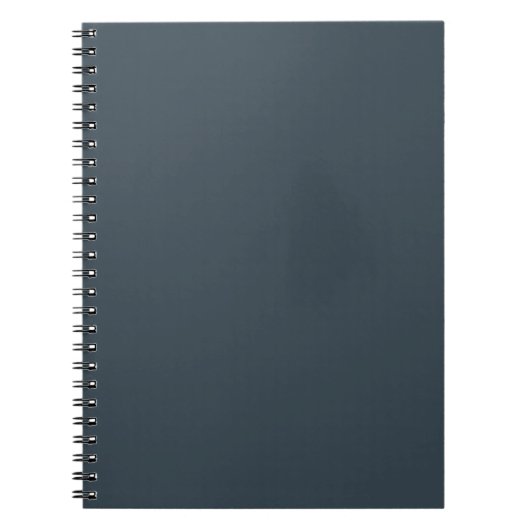Klassisches Anthrazitgrau Einfarbig Minimalistisch Notizblock (Vorderseite)