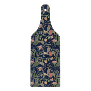 Klassisches Antik-Blau-Jugendstil-Blumenmuster Schneidebrett
