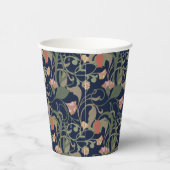 Klassisches antikes blaues Jugendstil-Muster Pappbecher (Rechts)