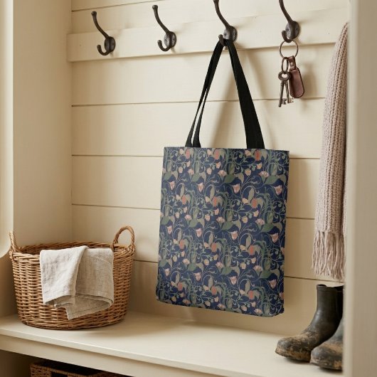 Klassisches antikes blaues Jugendstil-Muster Tasche