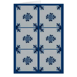 Klassisches Antiquariat Delft Blue Tile - Blumenmo