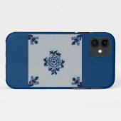 Klassisches Antiquariat Delft Blue Tile - Blumenmo Case-Mate iPhone Hülle (Rückseite (Horizontal))