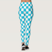 Klassisches Aquablau-Karo Leggings (Rückseite)