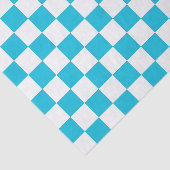 Klassisches Aquablau-Karo Seidenpapier (Ausschnitt)