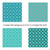 Klassisches Aquamarin marokkanisches Muster Fliese