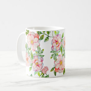 Klassisches Aquarell-Vintage-Rosenmuster Kaffeetasse