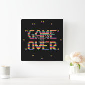 Klassisches Arcade-Spiel über die Wall-Uhr Quadratische Wanduhr (Zuhause)