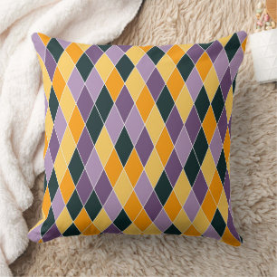 Klassisches Argyle-Diamantgitter-Muster Kissen