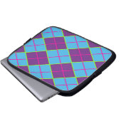 Klassisches Argyle-Muster Laptopschutzhülle (Vorne Knopf)