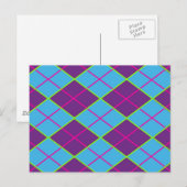 Klassisches Argyle-Muster Postkarte (Vorne/Hinten)
