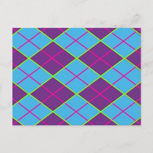 Klassisches Argyle-Muster Postkarte (Vorderseite)