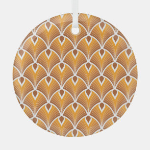 Klassisches Art Deco geometrisches Muster Ornament Aus Glas