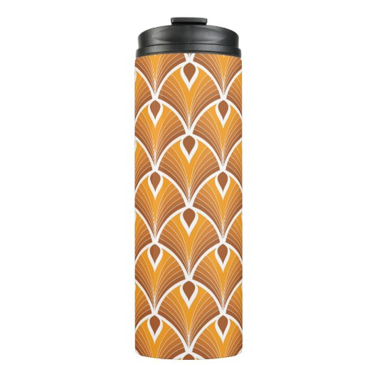 Klassisches Art Deco geometrisches Muster Thermosbecher (Vorderseite)