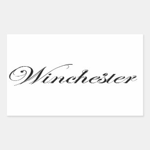 Klassisches Art-Winchester-Logo Rechteckiger Aufkleber