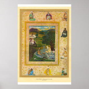 Klassisches asiatisches Kunst Mughal Indien 17. Poster