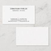 Klassisches Aussehen Elite einfache Designvorlage Visitenkarte (Vorne/Hinten)