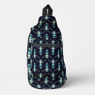 Klassisches Aussehen von blauen Edelsteinen mit le Crossbody Bag
