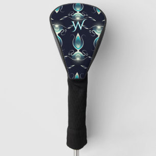 Klassisches Aussehen von blauen Edelsteinen Monogr Golf Headcover