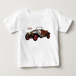Klassisches Auto 1920 Cartoon-Illustration Baby T-shirt