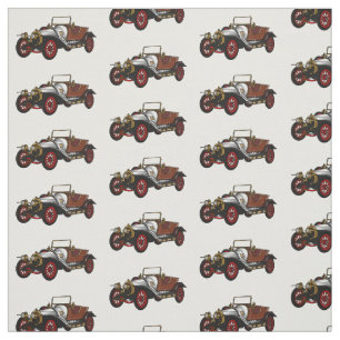 Klassisches Auto 1920 Cartoon-Illustration Stoff