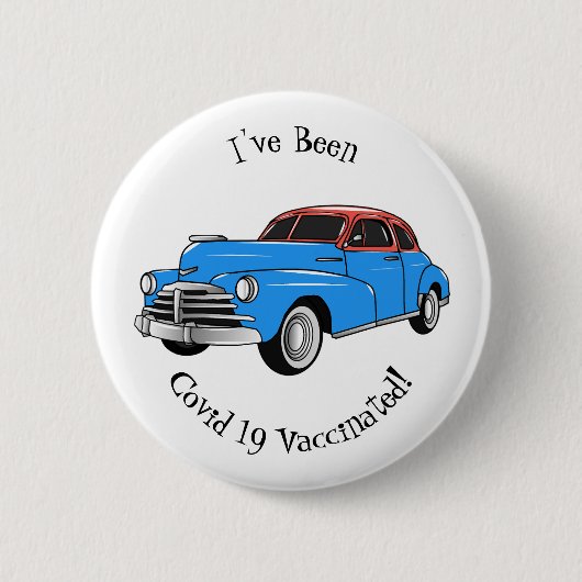 Klassisches Auto 1948 Cartoon-Illustration Button (Vorderseite)