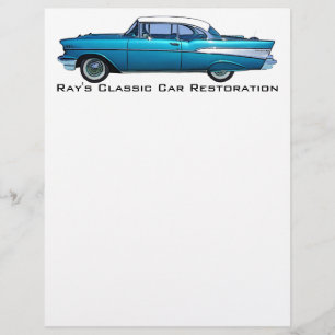 Klassisches Auto 1957 Chevy BelAire Briefkopf