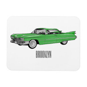 Klassisches Auto 1959 Cartoon-Illustration Magnet