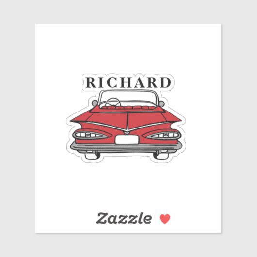 Klassisches Auto 1959 Chevy Impala Brauch Aufkleber (Blatt)