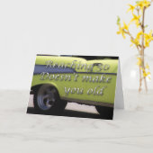 Klassisches Auto 50. Geburtstag Karte (Gelbe Blume)